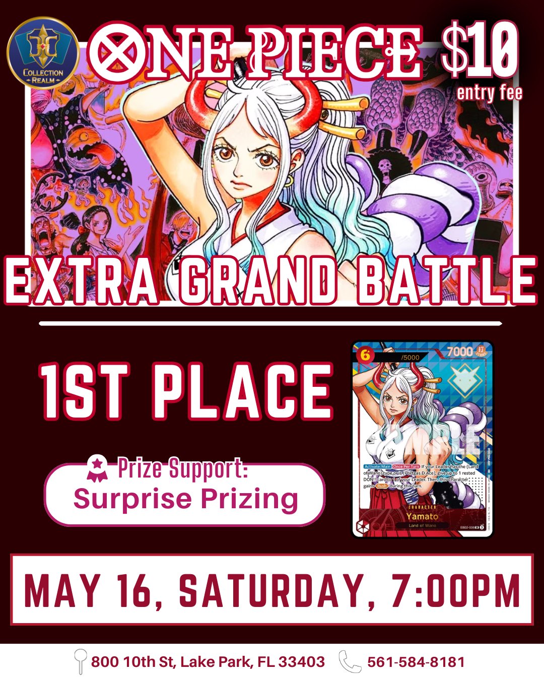 One Piece TCG Extra Grand Battle – May 16 (Sat) 7PM