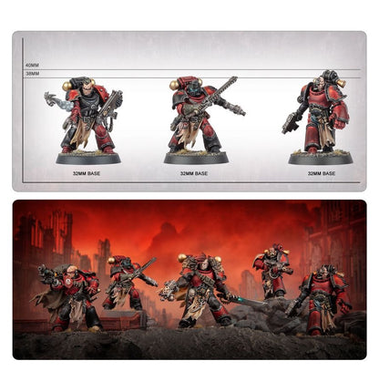Warhammer 40,000 Red Corsairs Raiders Miniatures Set – 5 Customizable Chaos Space Marines with Transfer Sheet, Plastic Model Kit for Warhammer 40K
