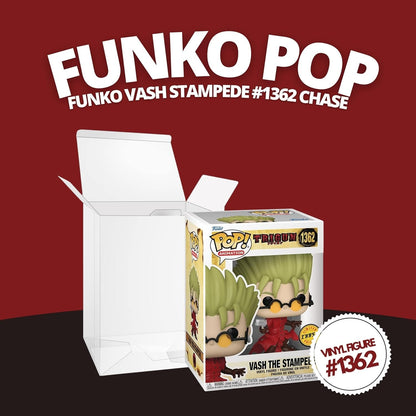 Vash The Stampede Funko Pop! Animation Trigun - Chase Limited Edition Vinyl Figure #1362 with Display Box Protector Case