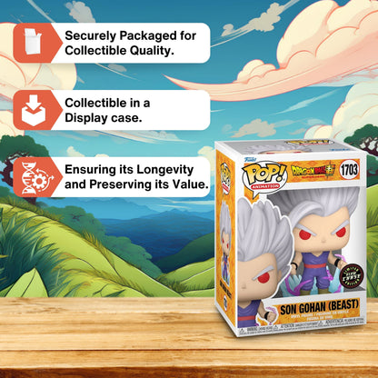 Son Gohan (Beast) Funko Pop! Animation: Dragon Ball Super Hero - Glow Chase Limited Edition Collectible Vinyl Figure #1703 with Window Display Box