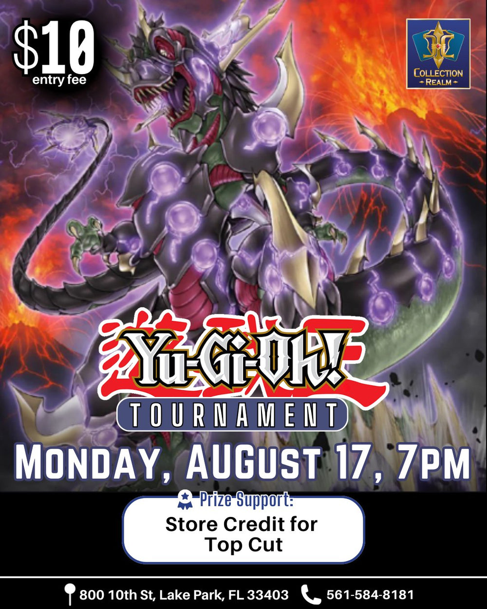 Yu-Gi-Oh! TCG Tournament – August 17, 2026 (Monday 7:00 PM)