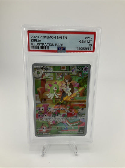 2023 POKEMON SVI EN-SCARLET & VIOLET ILLUSTRATION RARE #212 KIRLIA PSA 10