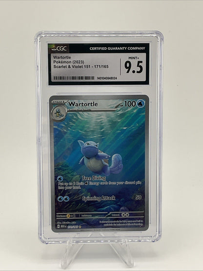 Pokemon TCG Scarlet & Violet 151 Wartortle Illustration 171/165 CGC Mint + 9.5