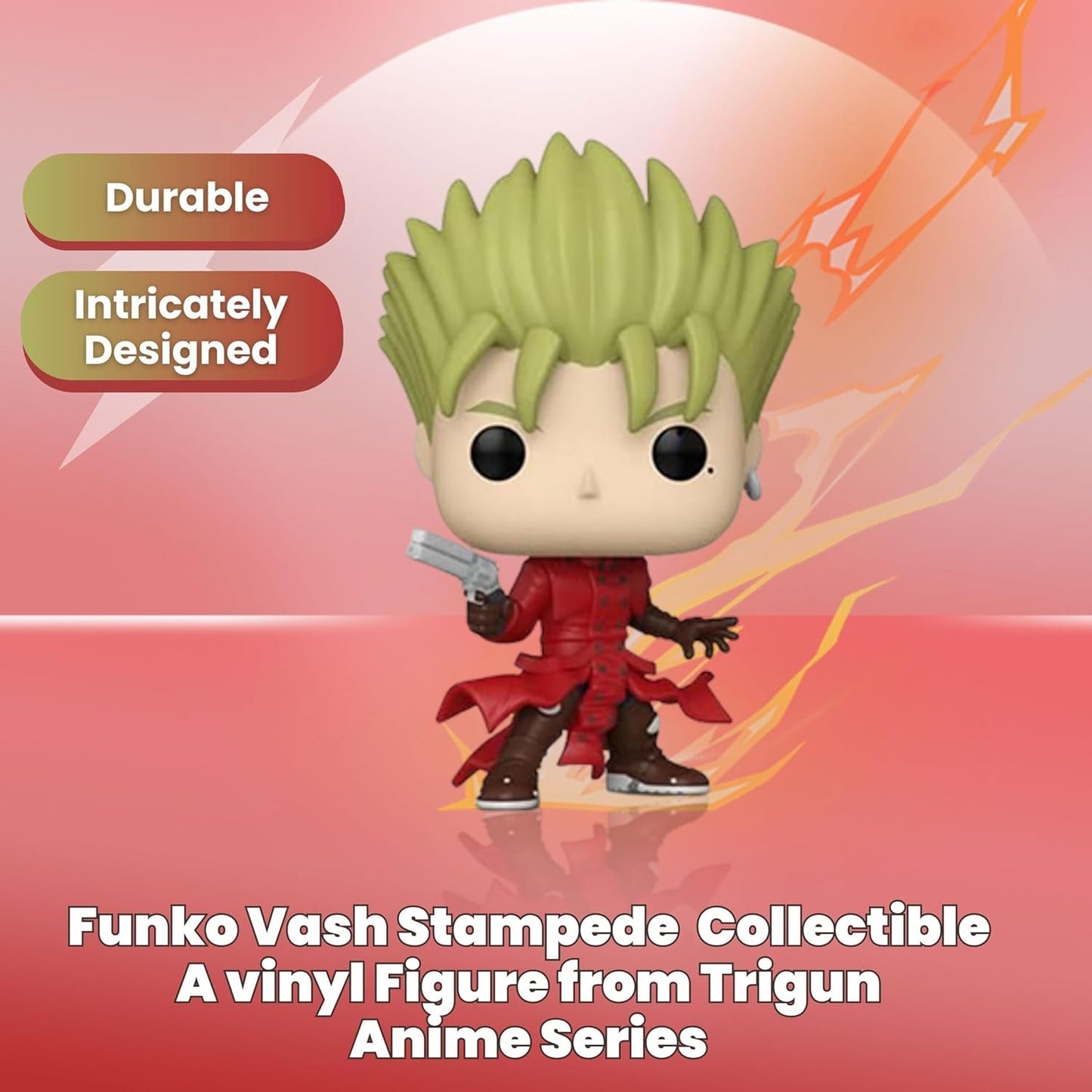 Vash The Stampede Funko Pop! Animation Trigun - Vinyl Figure #1362 with Display Box Protector Case