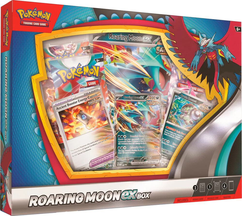 Pokemon TCG Roaring Moon ex Box with Promo Card and Booster Packs