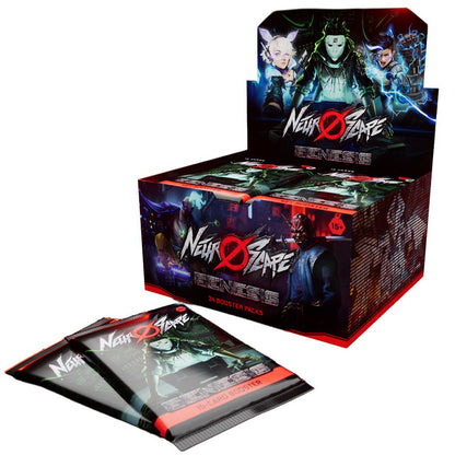 Neuroscape Genesis Unlimited Booster Box Case | 24 Booster Displays with 24 Packs Each | 15 Cards per Pack | Cyberpunk Trading Card Game | Exclusive Serialized Sourcecode Cards | Competitive TCG Collectible (PREORDER - Release Date August 28, 2026)