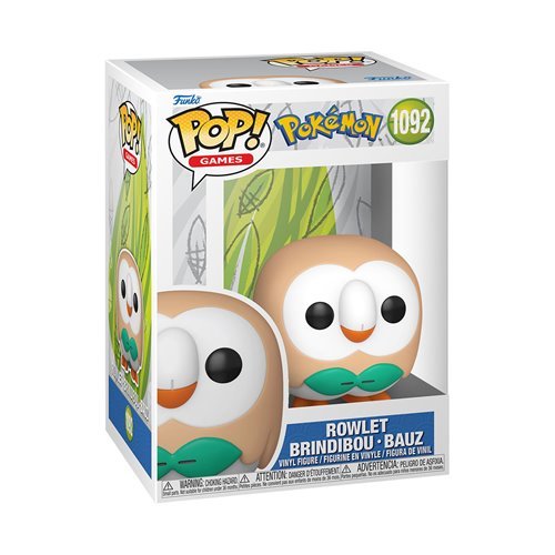 Rowlet Brindibou - Bauz #1092 Funko Pop! Games Pokemon - Approx. 2 1/2" Collectible Vinyl Figure Bundled with Display Box Protector Case