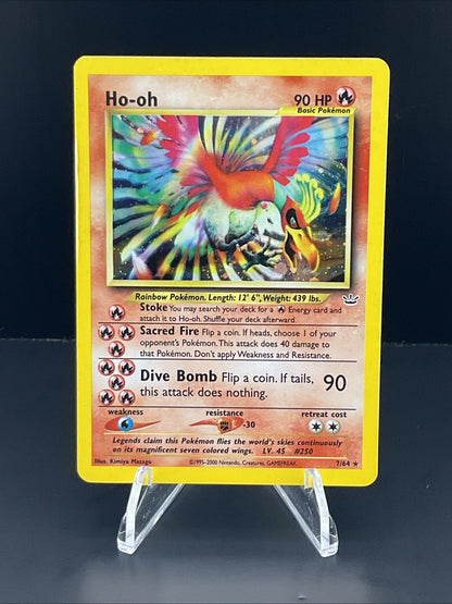 Pokémon TCG Neo Revelation Ho-Oh 7/64 Holo Rare Card