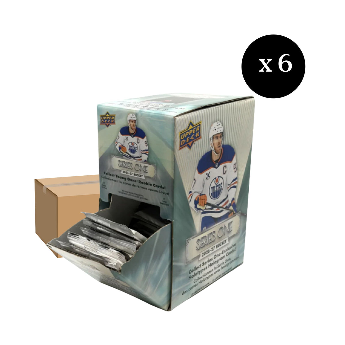 2026/27 Upper Deck Series 1 Hockey Gravity Feed Case – Factory Sealed – Rookie Young Guns, Inserts, Parallels – NHL Trading Cards