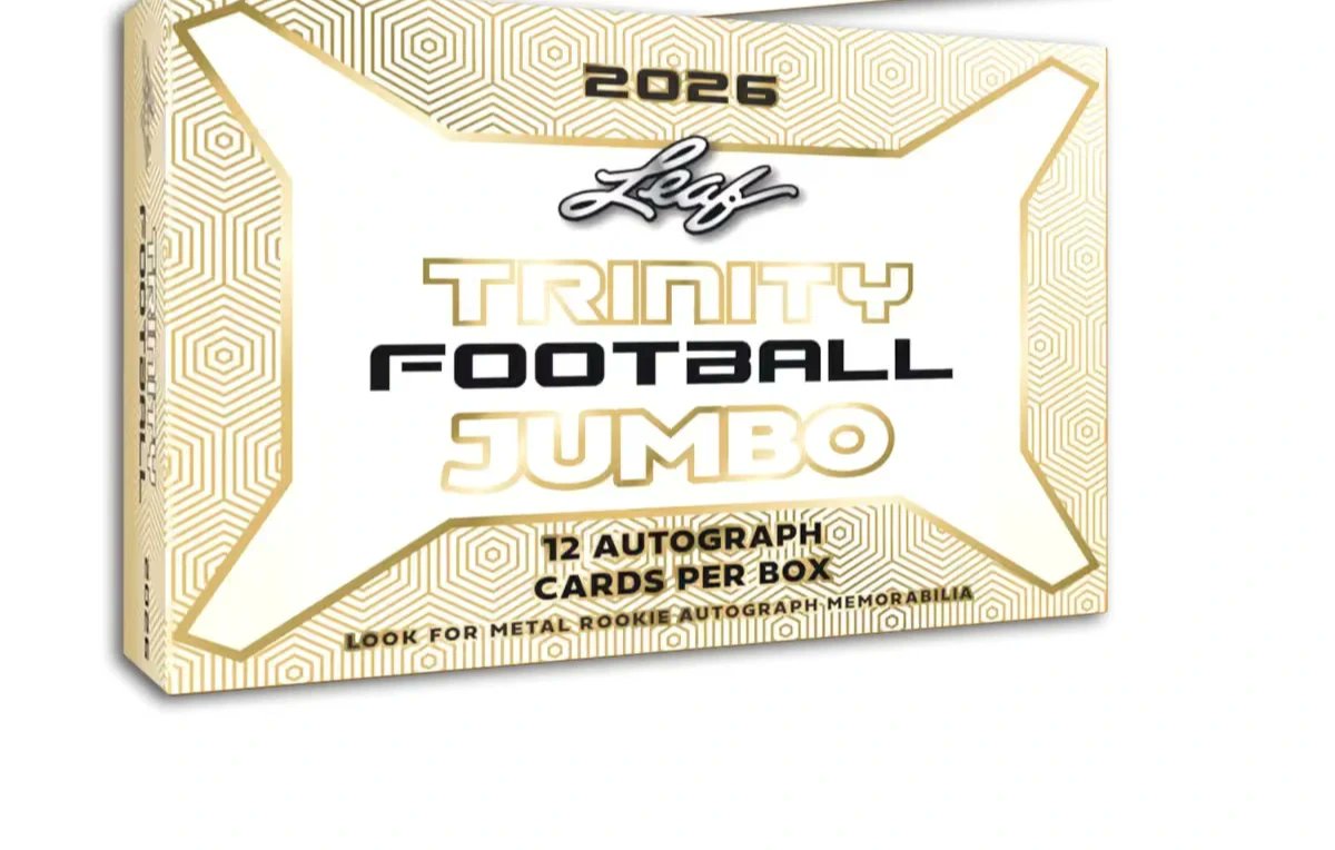 2026 Leaf Trinity Football NFL Factory Sealed 8 Box Hobby Jumbo Case, Premium Football Trading Cards for Collectors and Sports Memorabilia Fans (PRE-ORDER)