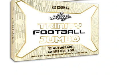 2026 Leaf Trinity Football NFL Factory Sealed 8 Box Hobby Jumbo Case, Premium Football Trading Cards for Collectors and Sports Memorabilia Fans (PRE-ORDER)