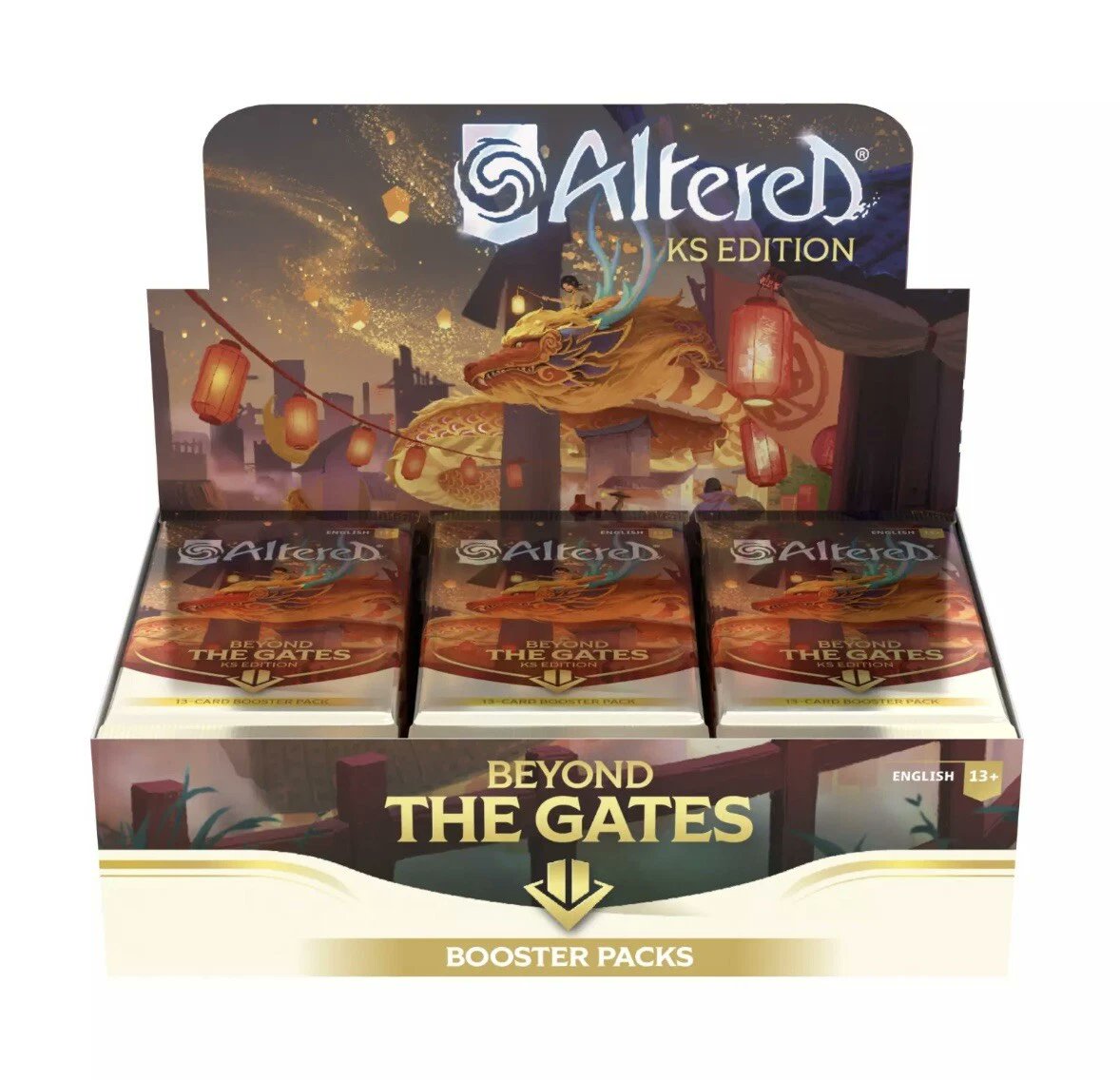 Altered TCG Beyond the Gates KS Edition English booster box sealed trading card game booster packs.