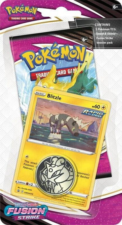 Pokemon TCG Sword and Shield Fusion Strike Single Blister Blitzle Boos –  COLLECTION REALM