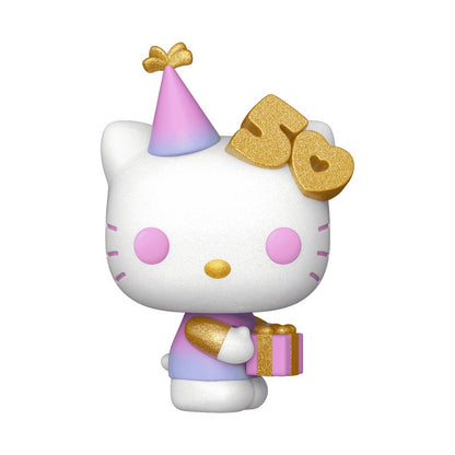 Hello Kitty Funko Pop! Sanrio 50th Anniversary - Approx. 3.9" Glitter Exclusive Collectible Vinyl Figure #77 with Display Box Protector Case (PRE-ORDER)