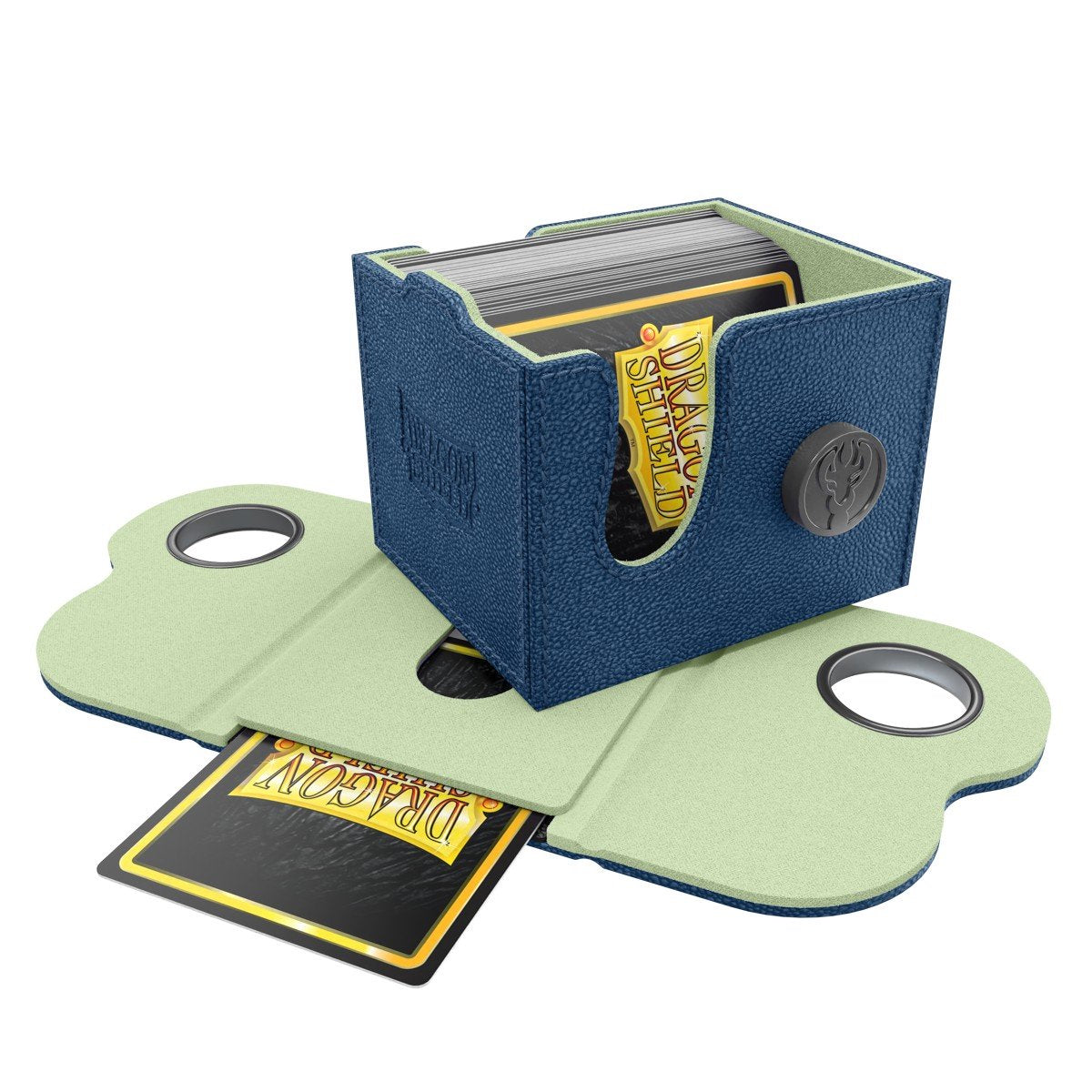 Dragon Shield DSD Lock System Deck Box 100+ Blue & Mint – Magnetic Deck Box for Trading Card Games | 130 Card Capacity, Acrylic Display Window, Secure Dragon Lock Closure (PREORDER - Release Date July 10, 2026)