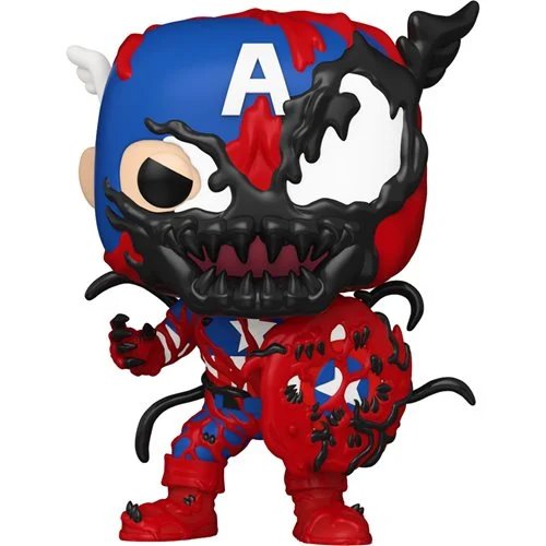 Carnage Captain America Funko Pop! Marvel - Approx. 3 3/4" Collectible Vinyl Figure #1436 with Display Box Protector Case