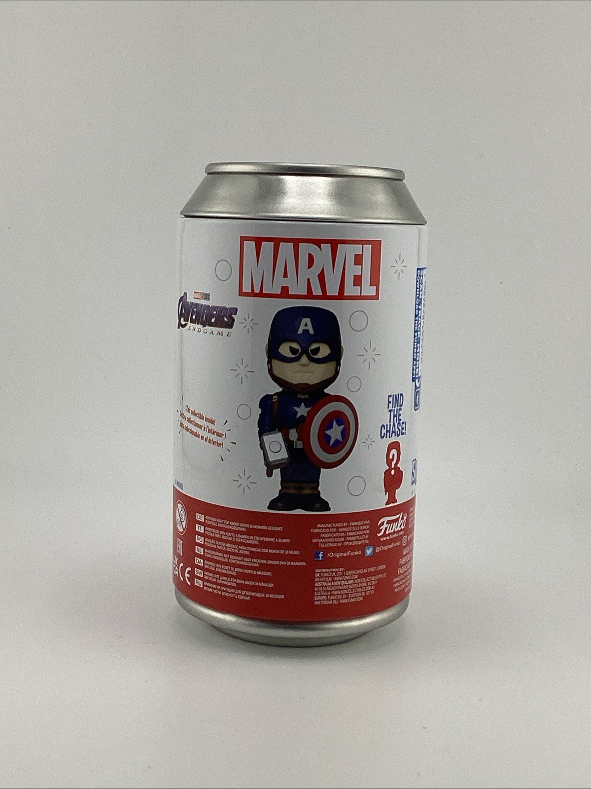 FUNKO POP SODA CAPTAIN AMERICA AVENGERS ENDGAME METALLIC CHASE MARVEL 2023 MINT