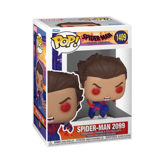 Spider-Man 2099 Unmasked Funko Pop! Spider-Man: Across The Spider-Verse - Approx. 3 3/4" Collectible Vinyl Figure #1409 with Display Box Protector Case (PRE-ORDER)