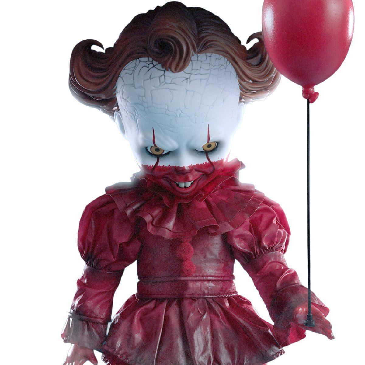 Mezco Toyz Living Dead Dolls Presents Welcome to Derry Bloody Pennywise Doll, 10-Inch Collectible Figure with 5 Points of Articulation and Red Balloon (PREORDER - Release Date April 2027)
