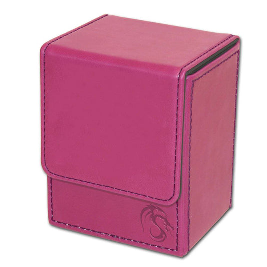 BCW pink magnetic closure deck box card storage case for trading card games.