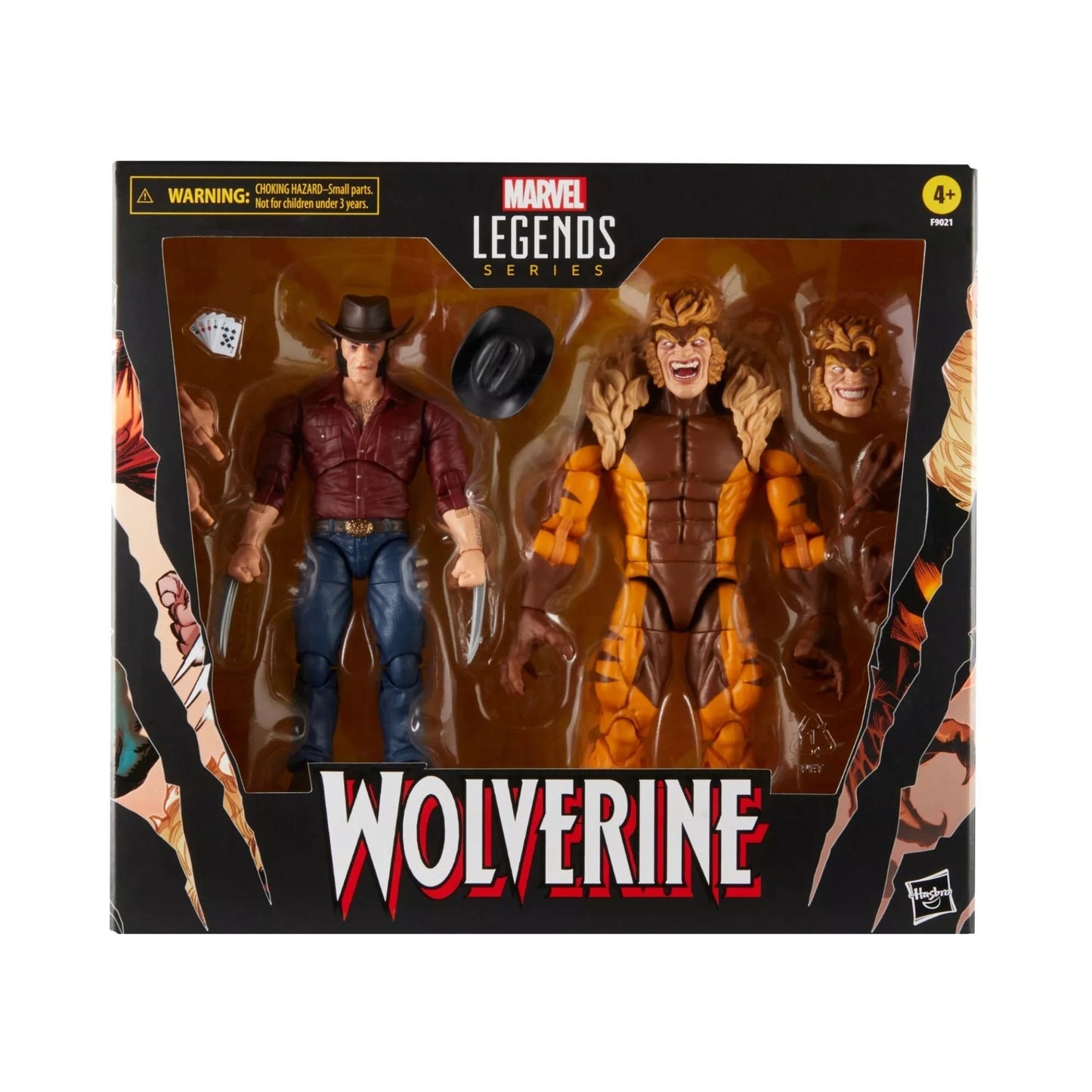 Wolverine 50th Marvel Legends Series - Logan Vs Sabretooth 6-Inch Action Figure 2-Pack - Detailed and Fully Articulated Collectible Figures