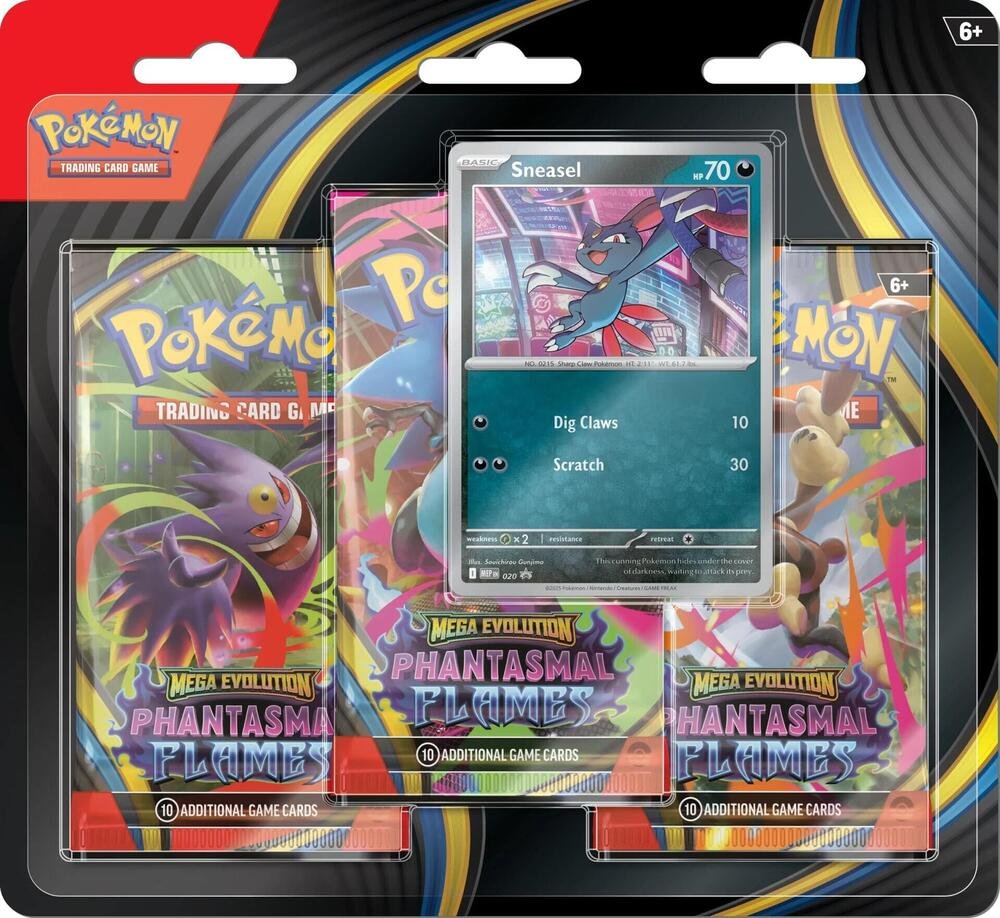 Pokemon TCG Phantasmal Flames 3 Pack Blister Sneasel with Yanmega Promo Card
