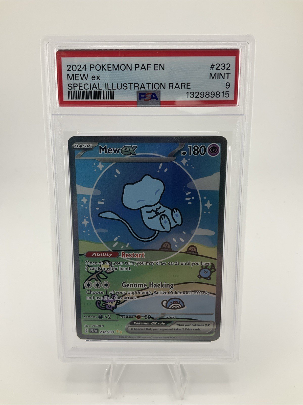 PSA 9 Bubble Mew ex Pokemon Scarlet & Violet Paldean Fates Alt Art SIR 232/091