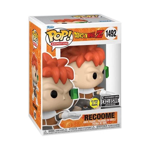 Recoome Funko Pop! Animation Dragon Ball Z - Approx. 4 3/4" Collectible Glows In The Dark Entertainment Earth Exclusive Limited Edition Vinyl Figure #1492 with Window Display Box