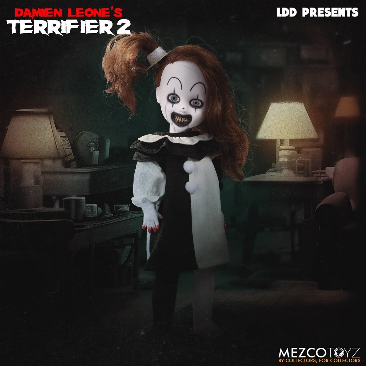 LDD Presents Damien Leone's Terrifier 2: Little Pale Girl 10 1/2-Inch Doll in Window Display Box (PRE-SALE)