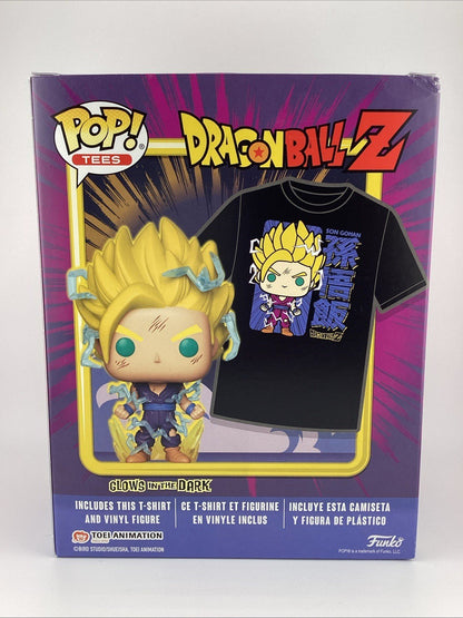 Funko Pop! DBZ Super Saiyan 2 Gohan Glow TShirt Bundle Size M #518