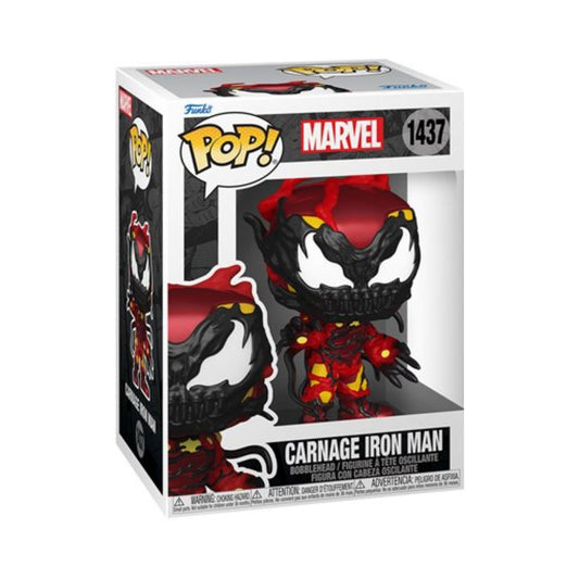 Carnage Iron Man Funko Pop! Marvel -  Approx. 4" Collectible Symbiote Fusion of Hero and Villain Vinyl Figure 1437 with  Display Box Protector Case