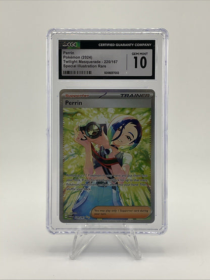 POKEMON CGC 10 Perrin 220/167 2024 Twilight Masquerade SIR *2007