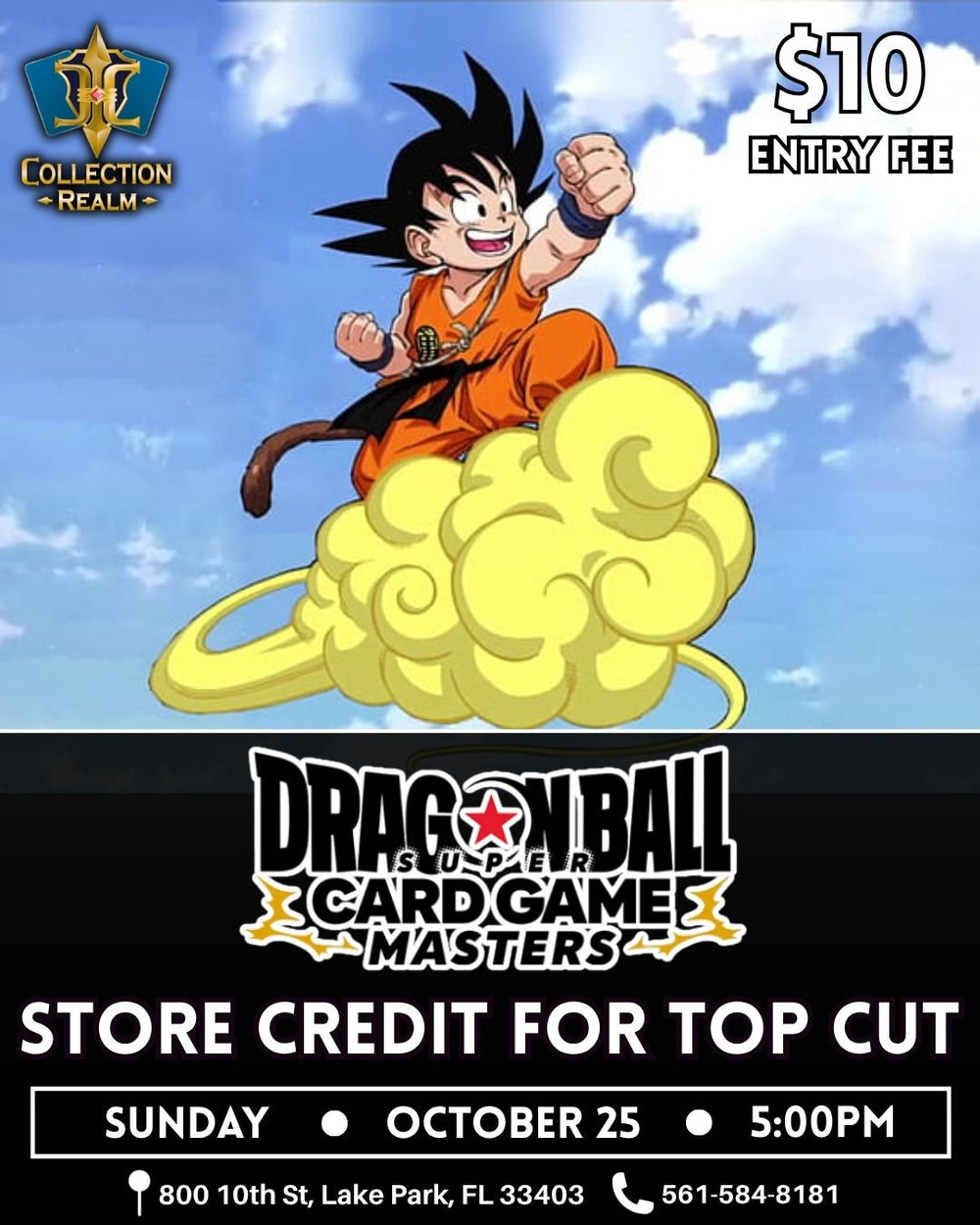 Dragon Ball Super Card Game Masters Tournament – October 25 2026 (Sunday 5PM)