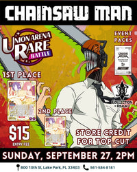Union Arena TCG Chainsaw Man Rare Battle Tournament – September 27, 2026 (Sunday 2:00 PM)