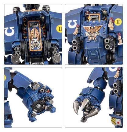 Warhammer 40K Space Marines Brutalis Dreadnought Kit – Melee Combat Walker Miniature, Highly Customisable Plastic Model, 131 Pieces, Citadel 90mm Base