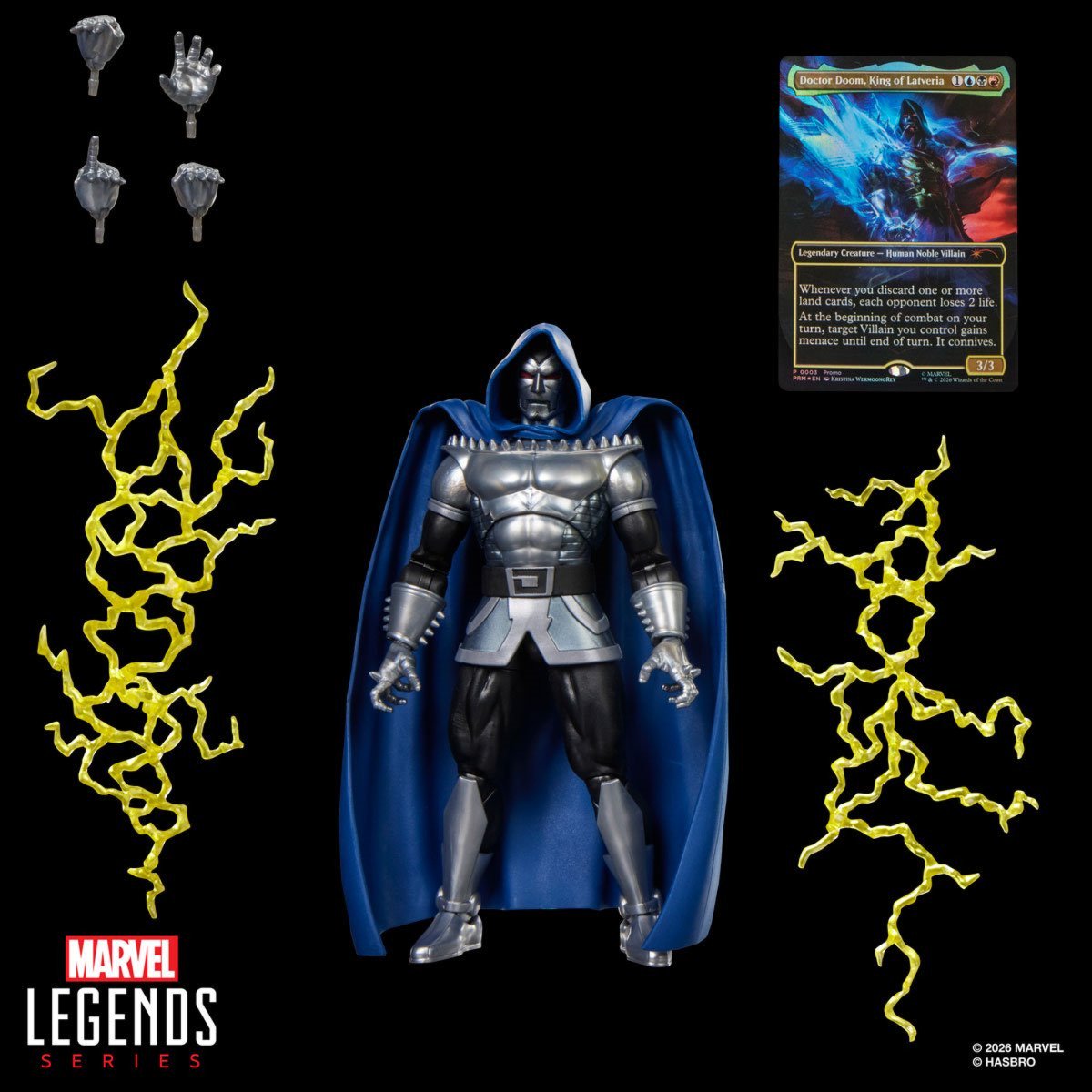 Marvel Legends Series Doctor Doom 2099 6-Inch Action Figure with 8 Accessories and Exclusive Foil Magic: The Gathering Card, Collectible Figure for Marvel Fans and MTG Collectors (PREORDER - Release Date October 2026)
