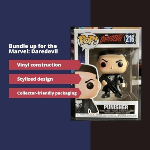 Punisher Funko Pop! Mavel Daredevil - Vinyl Bobble-Head Figure # 216 with Display Box Protector Case