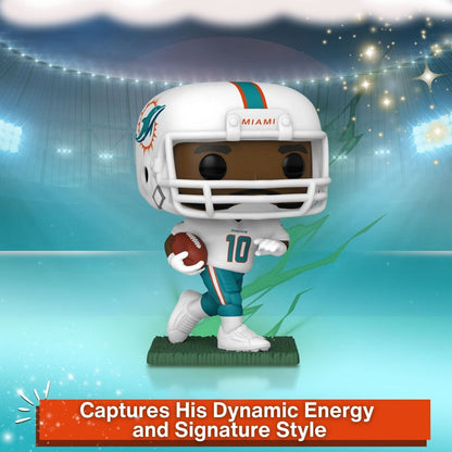 Tyreek Hill Funko Pop! Football NFL Miami Dolphins - Approx. 4" Collectible Vinyl Figures #180 with Display Box Protector Case