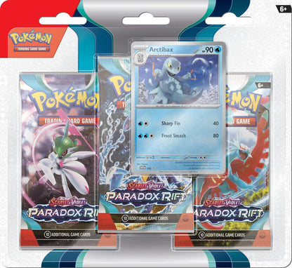Pokemon TCG Scarlet and Violet Paradox Rift 3 Pack Blister Arctibax Trading Card Game