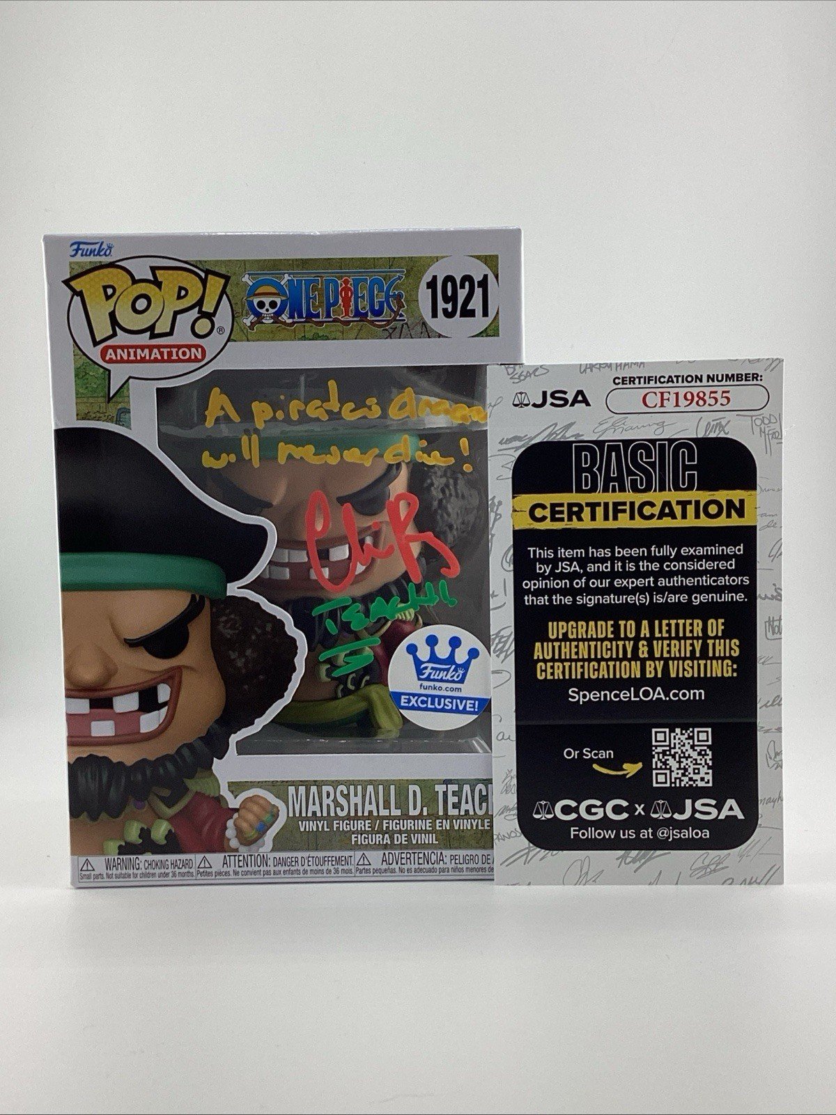 Funko Pop! One Piece - Marshall D. Teach - Funko Excl Signed Chris R #1921
