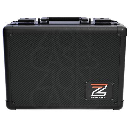 Zion Cases Slab Case X Carbon Fiber Black, Graded Card Storage Case for Up to 110 Slabs, TSA-Approved Locking Case with High-Grade Foam, Protective Collector Case for Travel and Storage (PRE-ORDER)