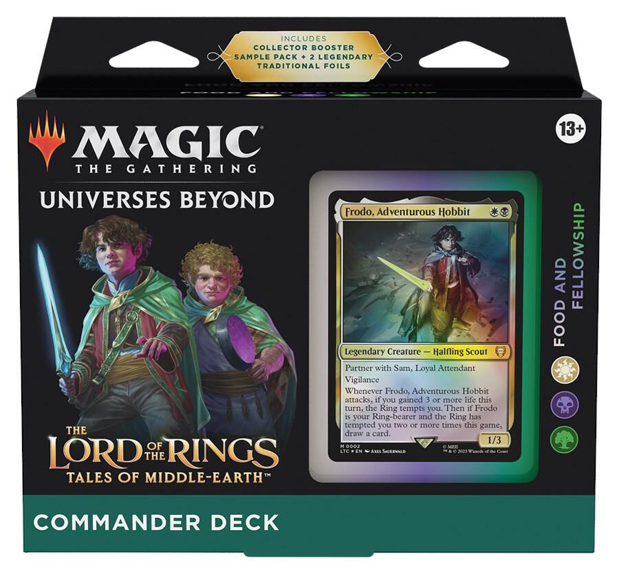 Magic The Gathering LOTR Tales of Middle Earth Commander Deck Food and Fellowship MTG Cards Set