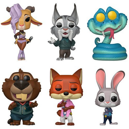 Zootopia 2 Funko Pop! Set of 6 (Pawbert Lynxley #1656, Maplestick #1654, Gary De Snake #1655, Gazelle #1657, Nick Wilde #1653, and Judy Hopps #1652) Collectible Vinyl Figures - Estimated Arrival: Oct 2025 (PRE-SALE)