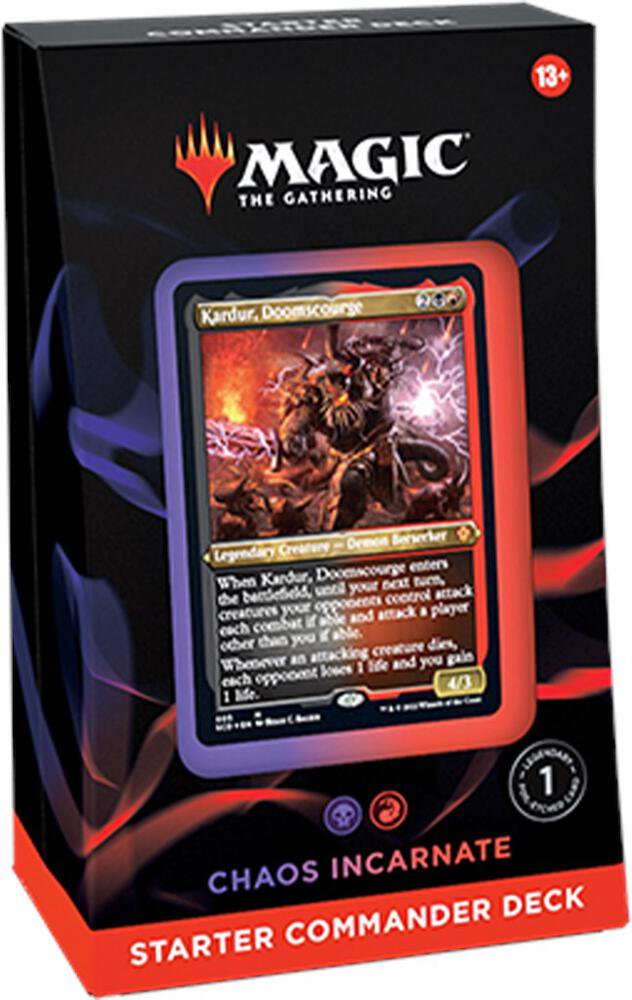 Magic The Gathering TCG Starter Commander Deck Chaos Incarnate 100 Card Deck MTG Magic The Gathering TCG Starter Commander Deck Chaos Incarnate 100 Card Deck MTG