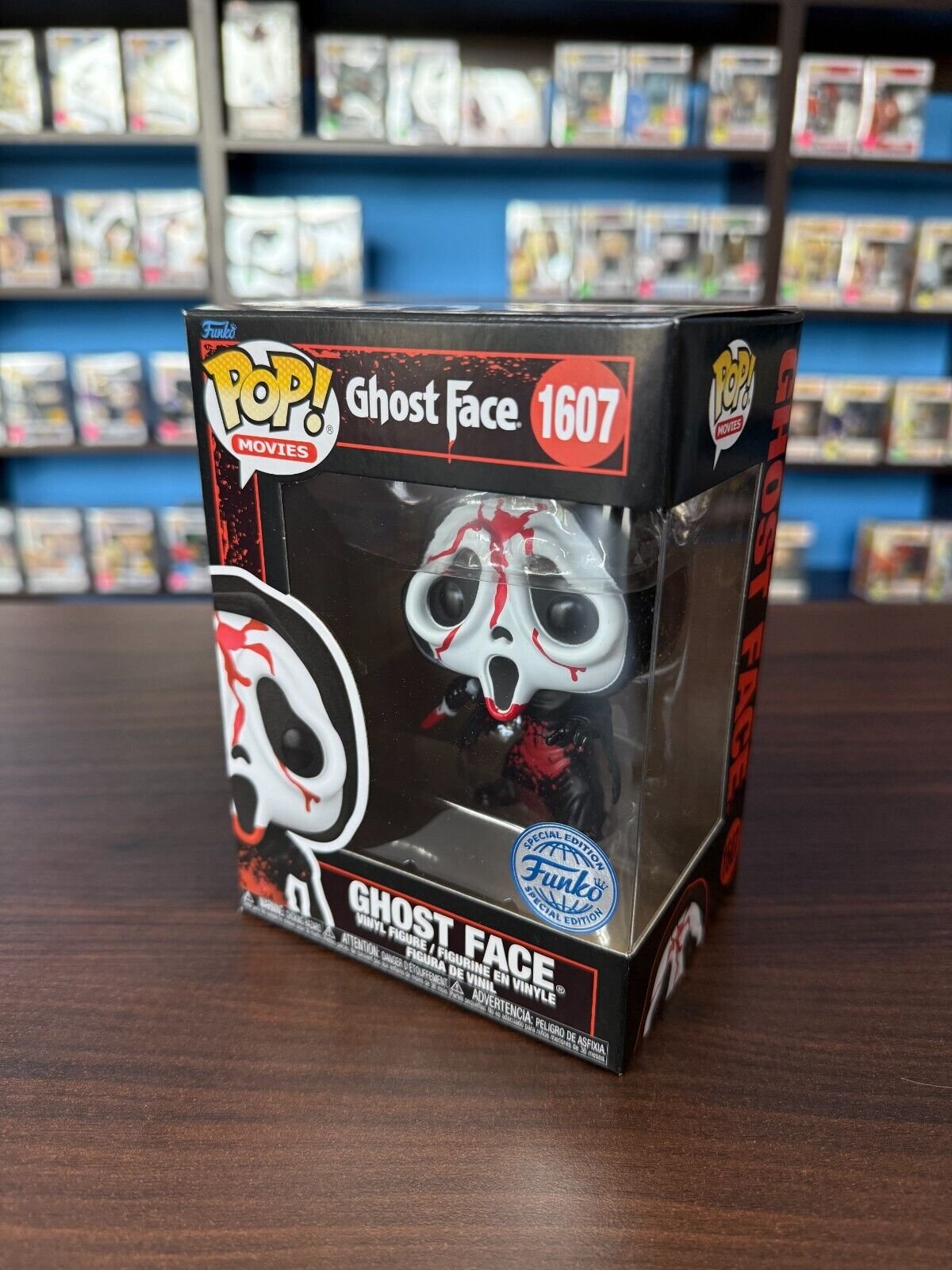 Funko Pop! Ghost Face #1607 Bloody Ghost Face 2024 Funko Edition Sticker RARE!!!