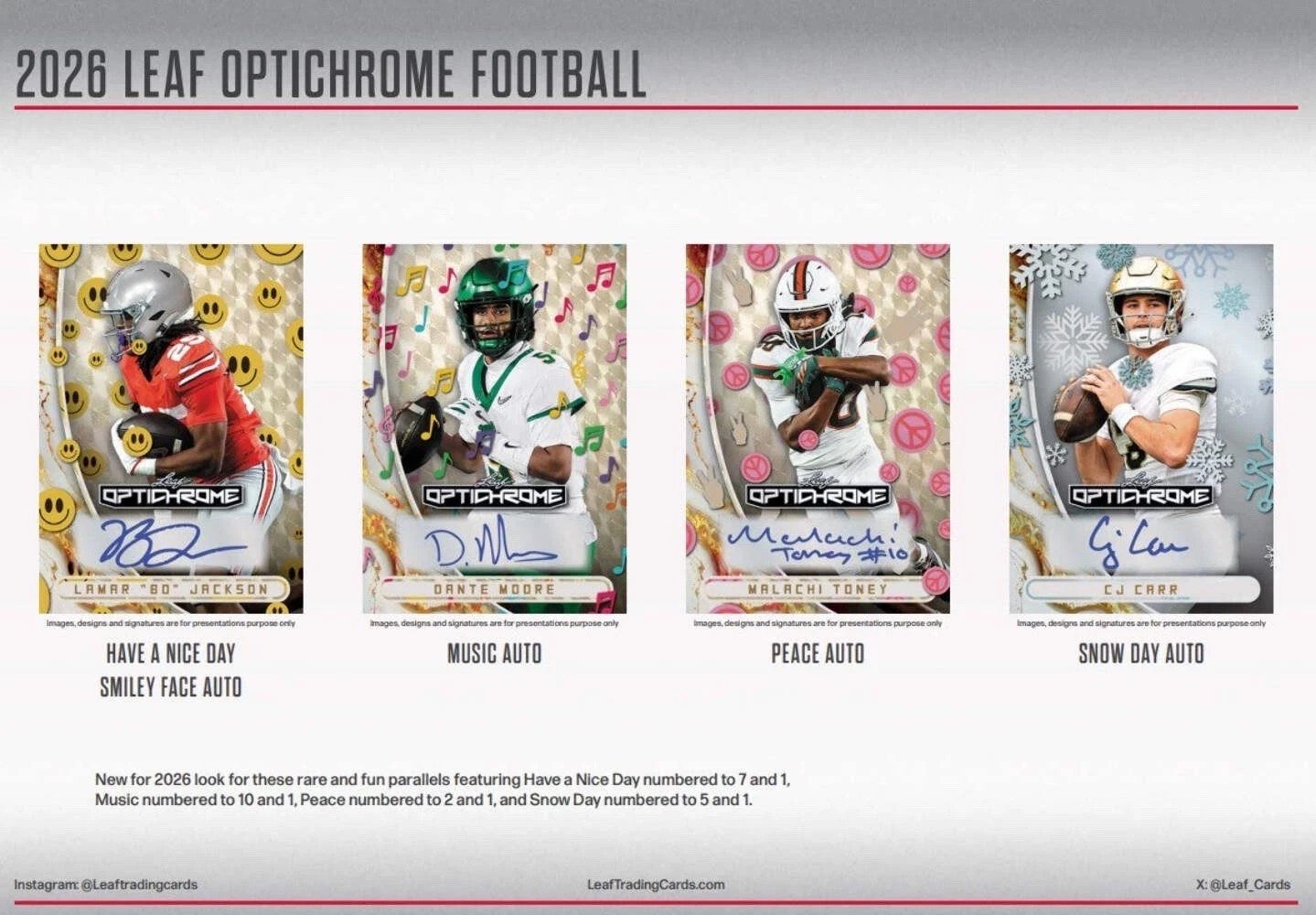 2026 Leaf Optichrome Football Hobby Box Sealed Case with 12 Sealed Hobby Boxes