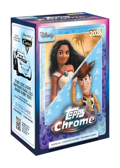 2026 Topps Chrome Disney Value Blaster Box Factory Sealed Trading Card Collection (PREORDER)