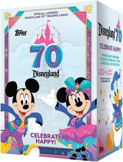 Topps Disney Trading Cards 70th Anniversary Disneyland Box - 7 Packs 5 Cards Each