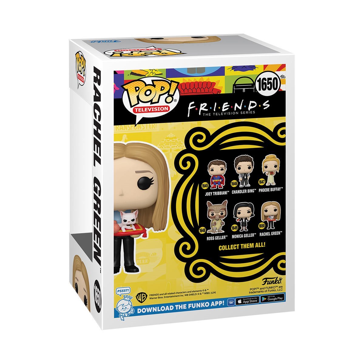 Rachel Green with Cat Funko Pop! Television F.R.I.E.N.D.S Series - Approx. 4 " Collectible Vinyl Figure #1650 with Display Box Protector Case