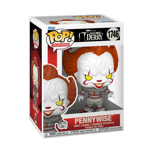 Pennywise #1746 Funko Pop! Television IT Welcome to Derry - Approx. 5" Collectible Vinyl Figure Bundled with Display Box Protector Case